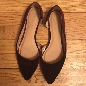 Purple Velvet Flats